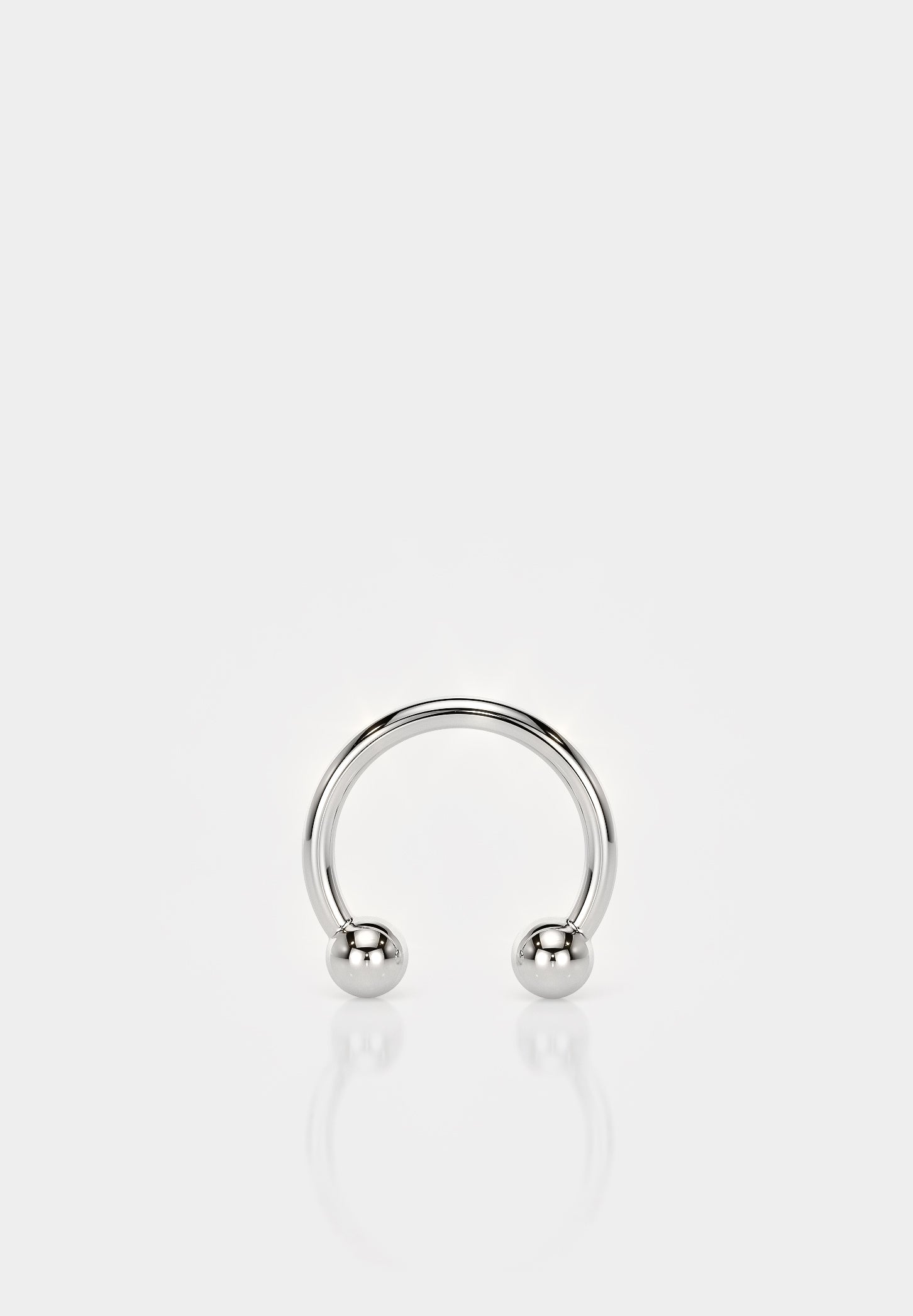 Internal Thread Titanium Circular Barbell 1.2mm 16 Gauge with 3mm Balls by Auricle Jewellery